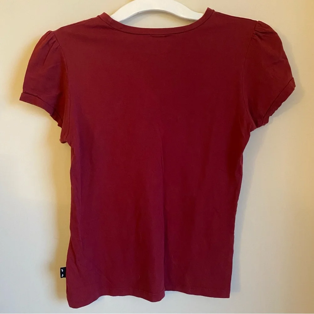 2005 Hot Topic Emily the Strange babydoll tee Faux button up goth size L - Picture 2 of 9